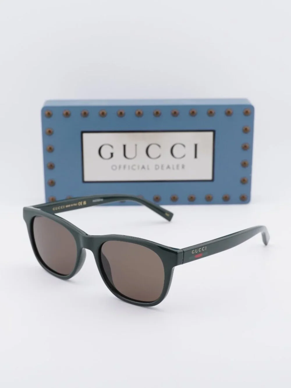Gucci GG1985S 004 Square Men Sunglasses - Green / Brown